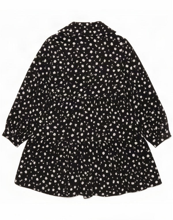Vestito a strati da donna con maniche a 3/4 Zara UK 10 piccolo nero floreale