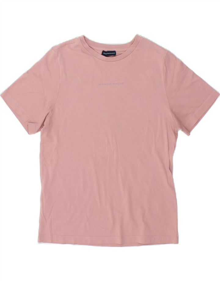 NORTH SAILS Womens T-Shirt Top UK 14 Medium Pink Cotton Vintage North Sails and Second-Hand North Sails from Messina Hembry 