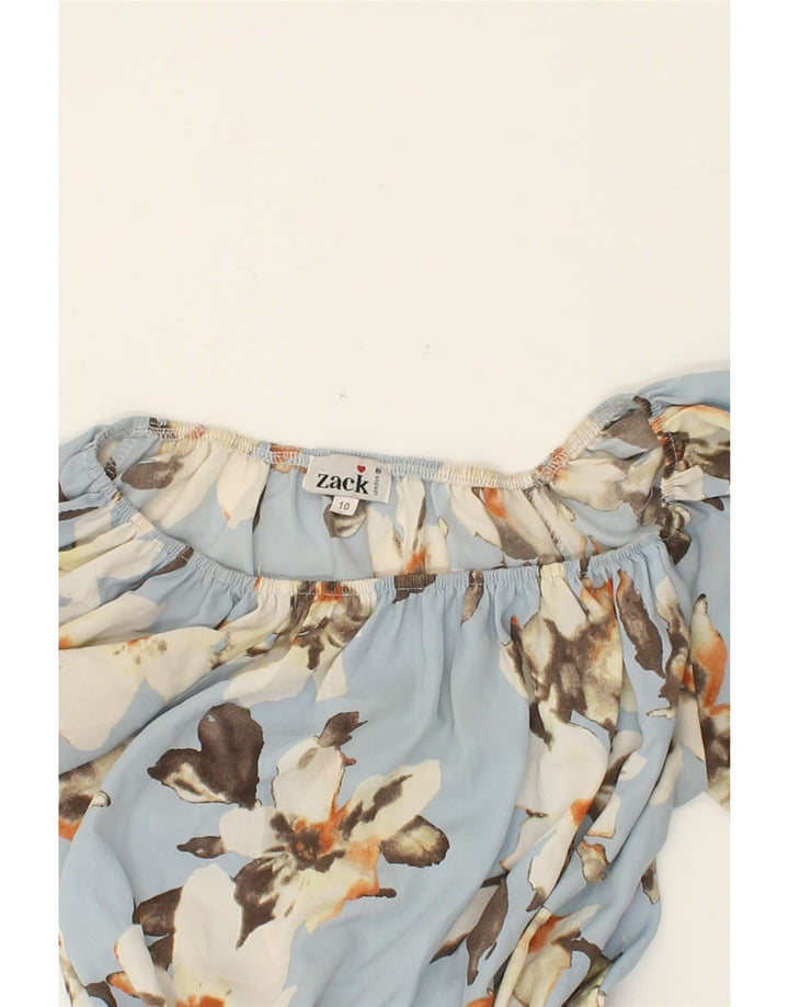 VINTAGE Womens Maxi Dress UK 10 Small Blue Floral Vintage Vintage and Second-Hand Vintage from Messina Hembry 