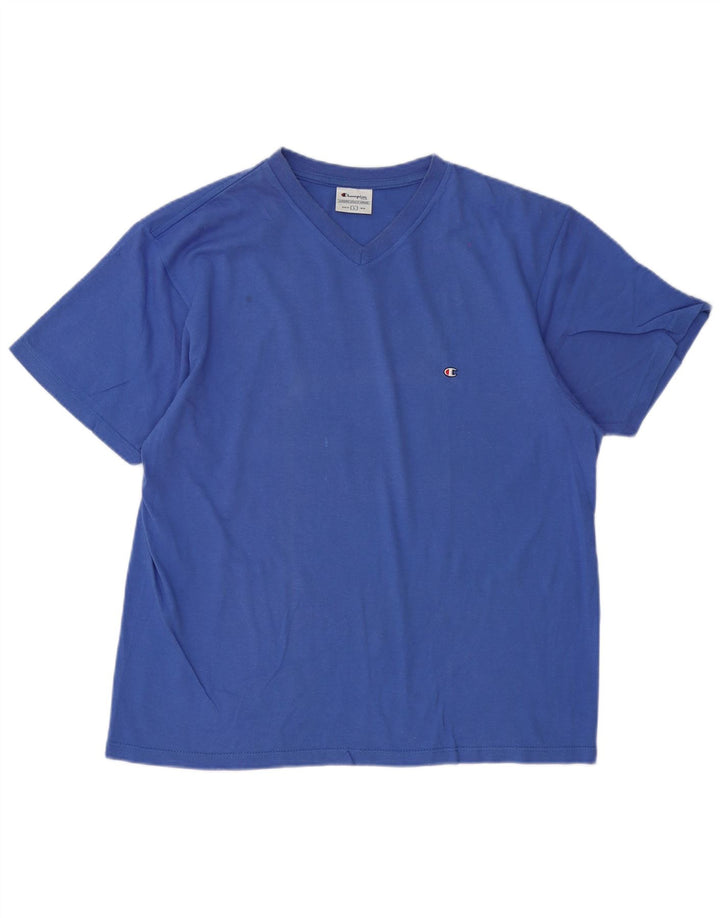 T-shirt da uomo Champion Top grande in cotone blu