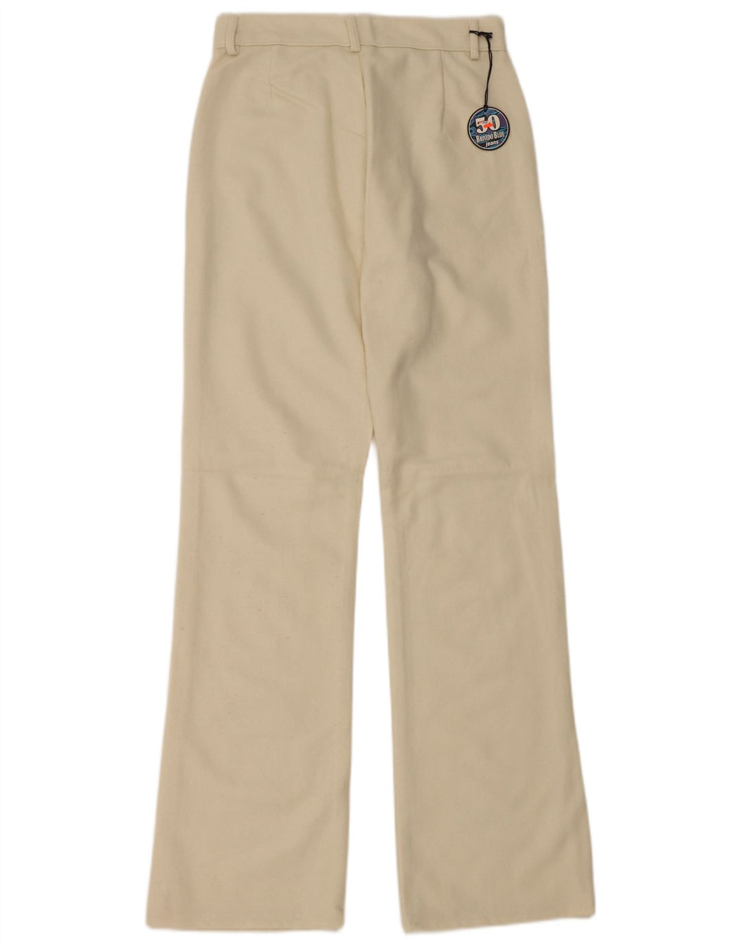 Pantaloni casual bootcut da donna vintage IT 40 piccoli W27 L32 Beige