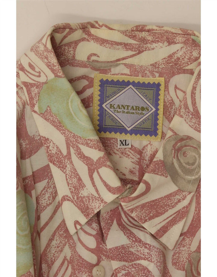 Camicia Kantaros da uomo con motivo astratto XL multicolore