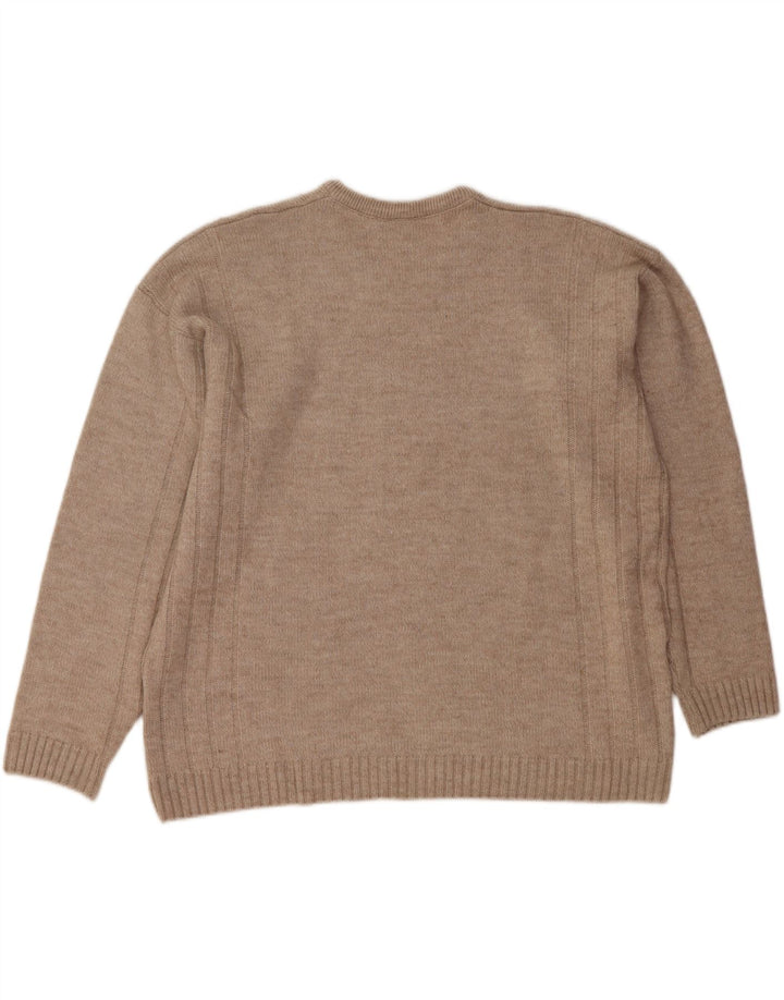 LACOSTE Maglione da uomo con scollo a V taglia 7 2XL Lana beige