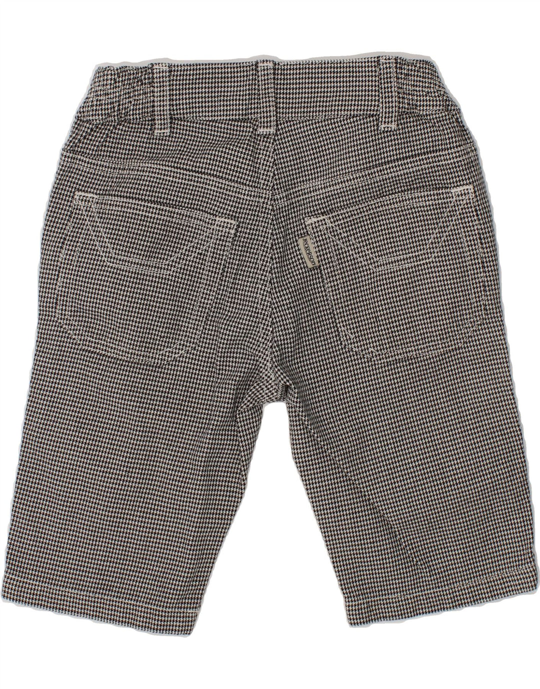 JECKERSON Boys Bermuda Shorts 3-4 Years W20 Black Houndstooth Cotton Vintage Jeckerson and Second-Hand Jeckerson from Messina Hembry 
