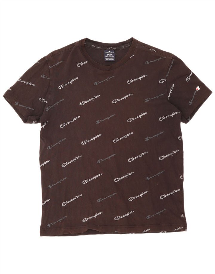T-shirt grafica da uomo CHAMPION Top piccola nera