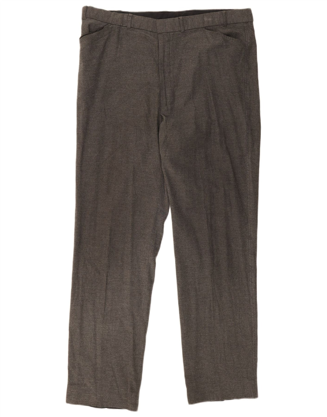 Pantaloni casual dritti da uomo Marks & Spencer W40 L33 viscosa grigia