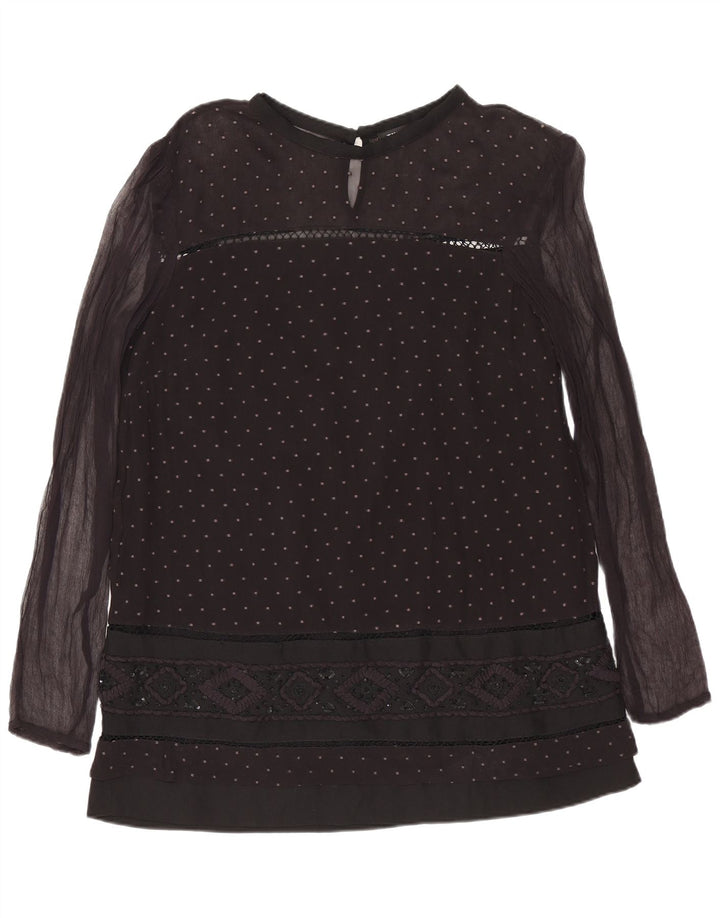 Simona Barbieri Camicetta Twin-Set da donna Top UK 10 Small Black Spotted