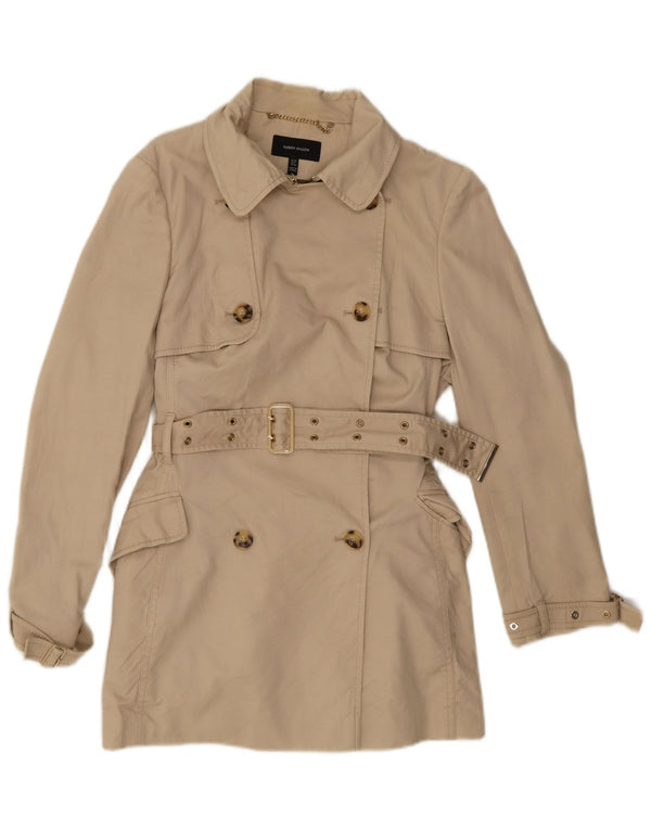Trench da donna Karen Millen UK 10 piccolo cotone beige