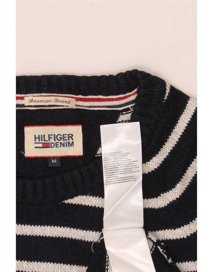 Maglione maglione girocollo da uomo Tommy Hilfiger medio a righe blu navy