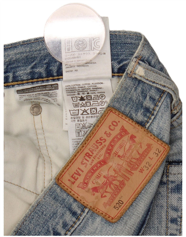 Levi's Uomo 520 Jeans affusolati W32 L32 Cotone blu