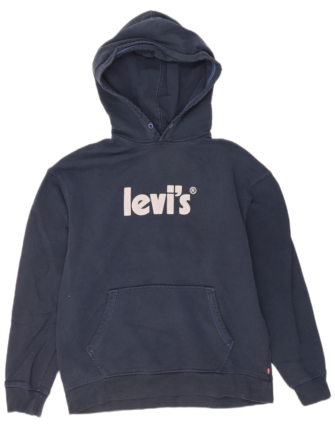 Maglione con cappuccio grafico da uomo Levi's in cotone blu navy medio