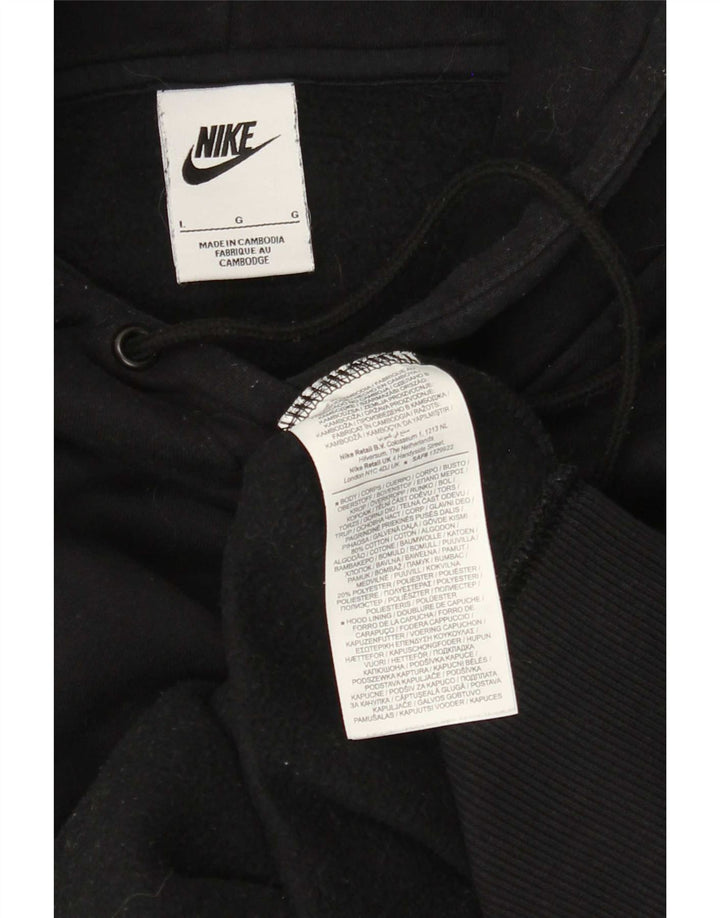 Felpa con cappuccio da uomo Nike Large in cotone nero