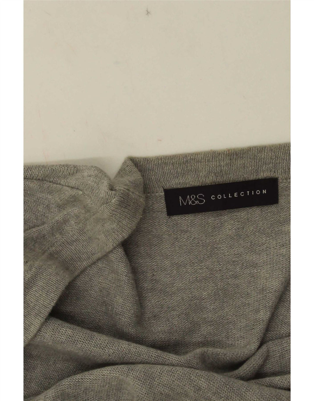 Maglione cardigan aperto da donna Marks & Spencer UK 10 piccolo grigio