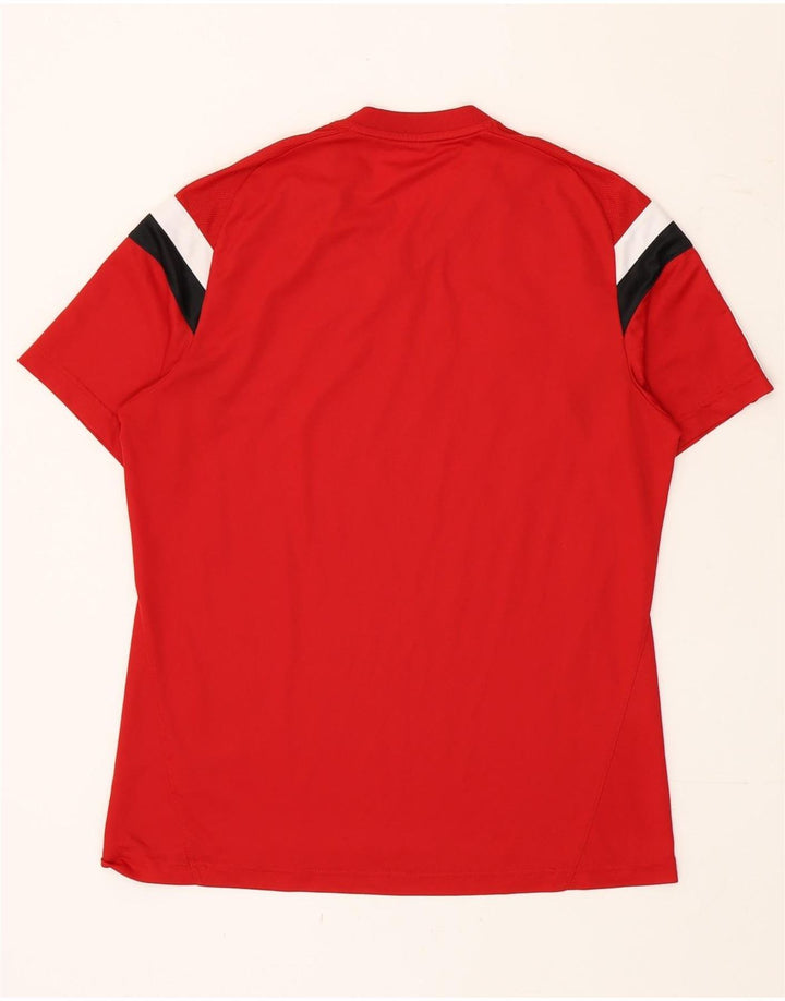 T-shirt Adidas Climacool da uomo, grande, in poliestere color block rosso