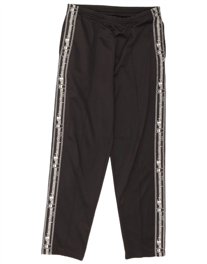 Pantaloni da tuta grafica da uomo Champion, poliestere nero medio
