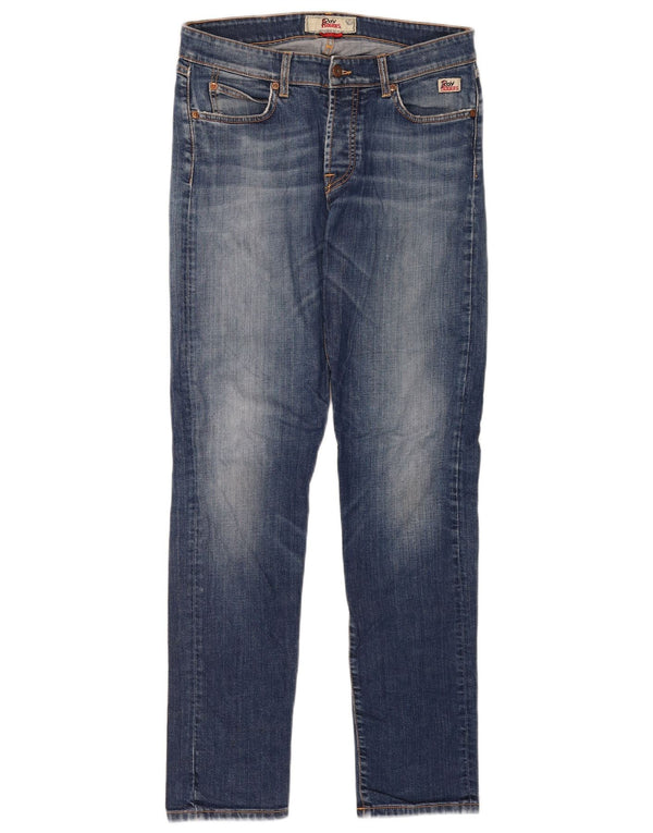Jeans slim da uomo Roy Rogers W32 L32 cotone blu