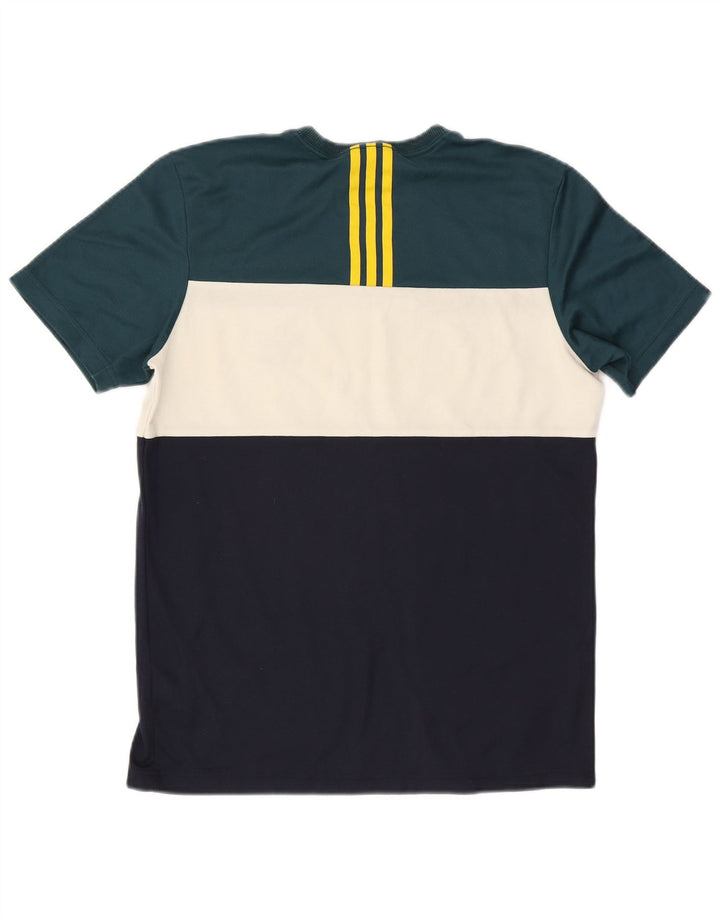 T-shirt da uomo Adidas Top in cotone color block multicolore medio