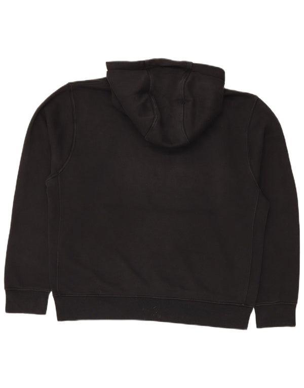 Felpa con cappuccio da uomo Nike, cotone medio nero