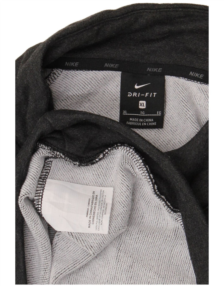Felpa Nike Uomo Dri Fit Zip Neck Maglione XL Grigio Poliestere