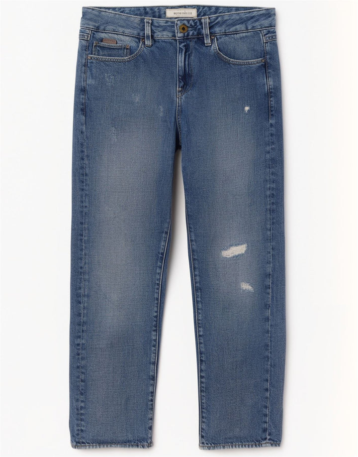 Jeans dritti invecchiati da donna G-Star W24 L30 cotone blu