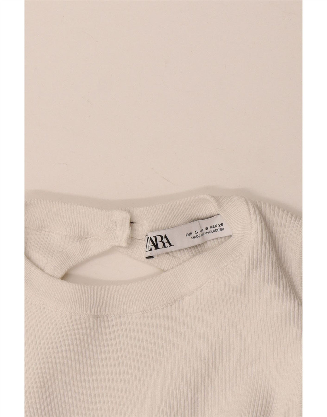 Abito maglione senza maniche da donna ZARA UK 8 piccolo bianco