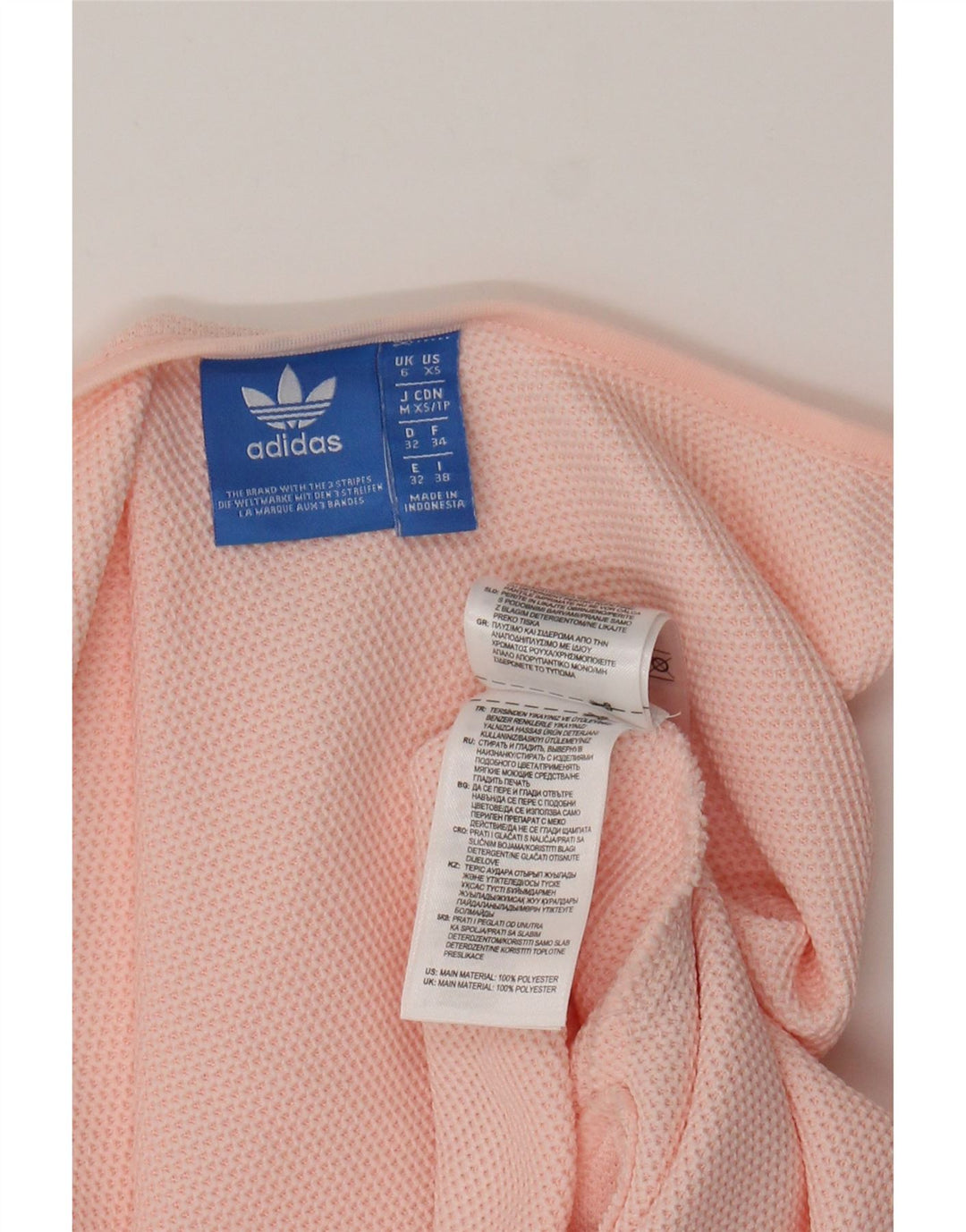 ADIDAS Womens Graphic Vest Top UK 6 XS  Pink Polyester Vintage Adidas and Second-Hand Adidas from Messina Hembry 