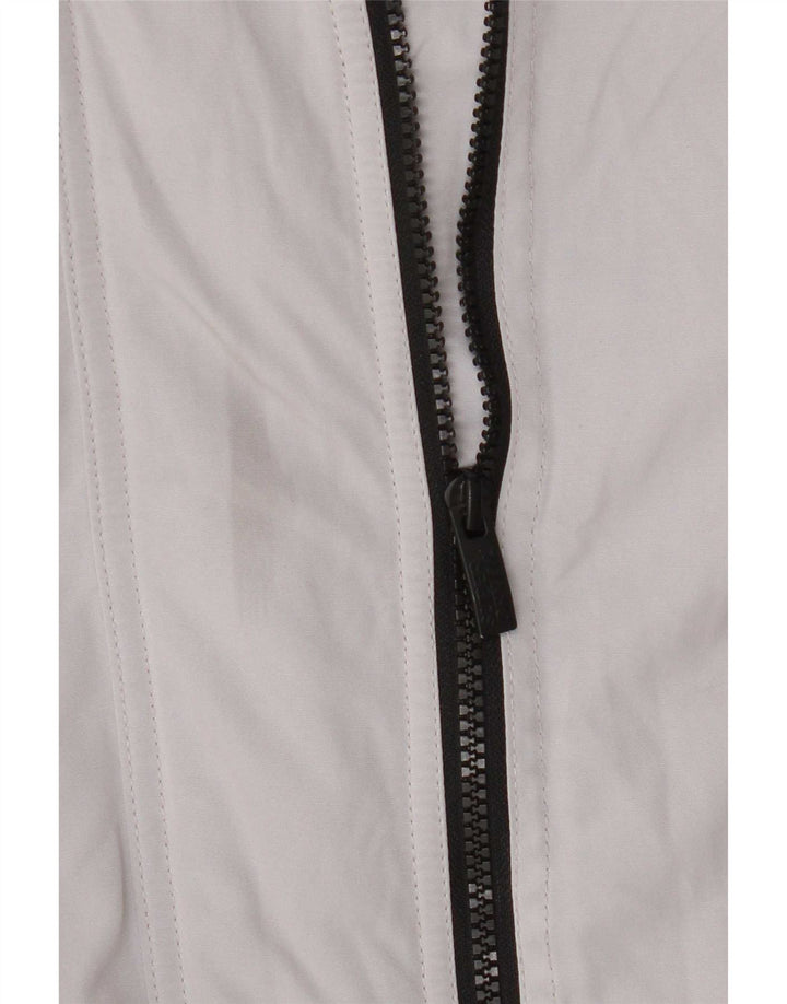 Giacca antipioggia da donna con cappuccio Superdry UK 12 Poliestere grigio medio