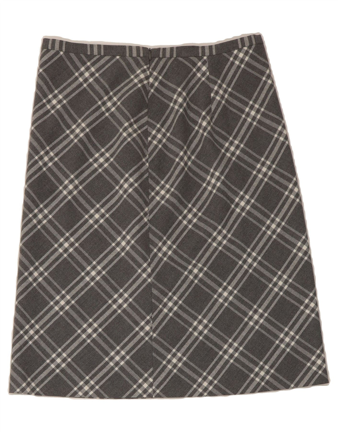 VINTAGE Womens Midi Skirt UK 18 XL W36  Grey Check Vintage Vintage and Second-Hand Vintage from Messina Hembry 