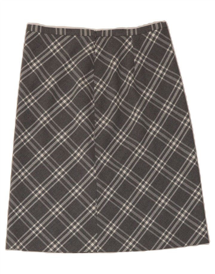 VINTAGE Womens Midi Skirt UK 18 XL W36  Grey Check Vintage Vintage and Second-Hand Vintage from Messina Hembry 