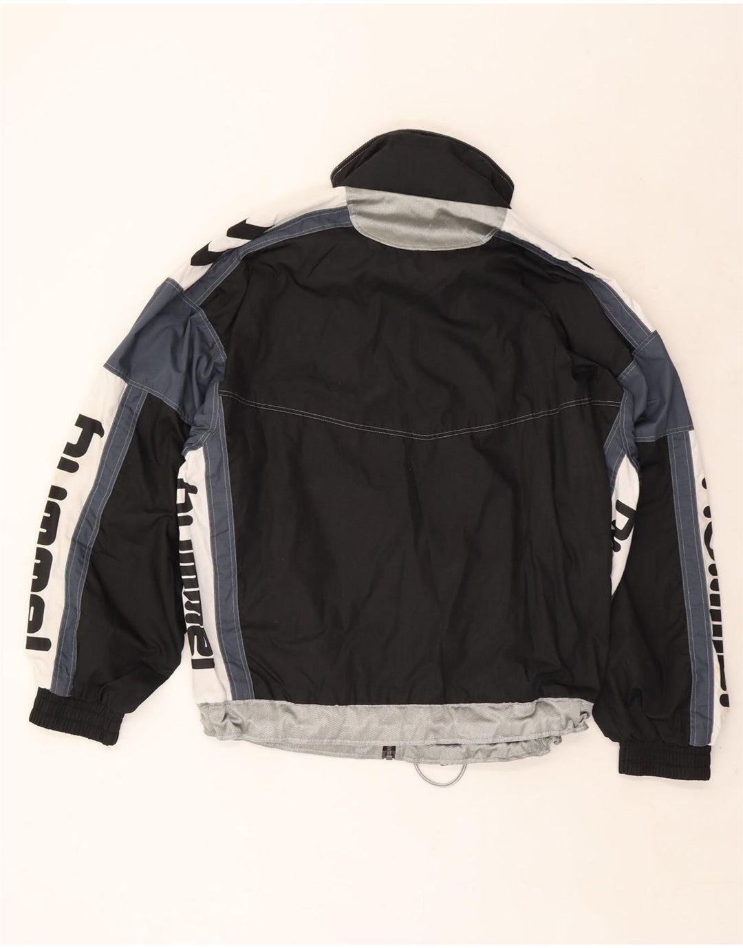 Giacca da tuta grafica da uomo Hummel XL poliestere color block nero