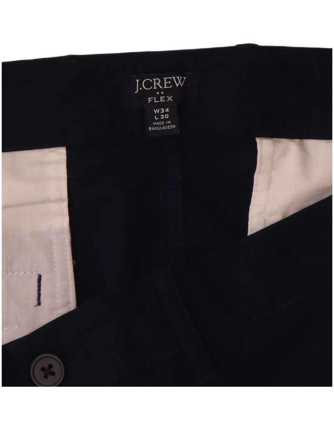 Pantaloni chino slim slim J. Crew da uomo W34 L30 poliestere blu navy