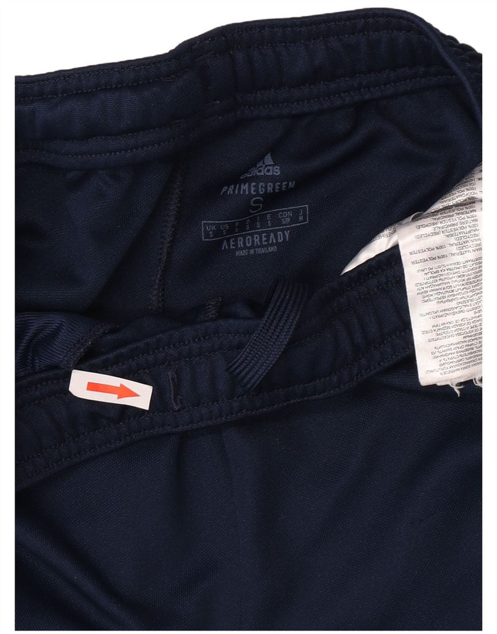Pantaloni da tuta da uomo Adidas Small in poliestere blu navy