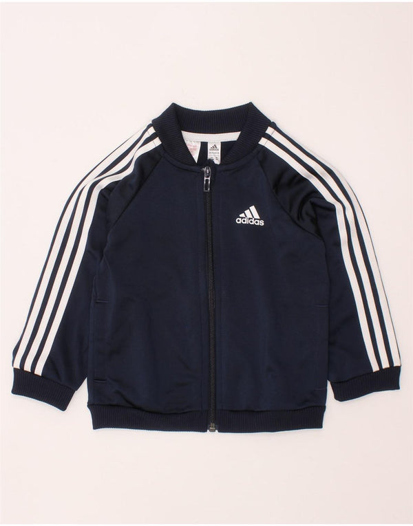 ADIDAS Giacca da tuta da bambino per neonato 12-18 mesi in poliestere blu navy