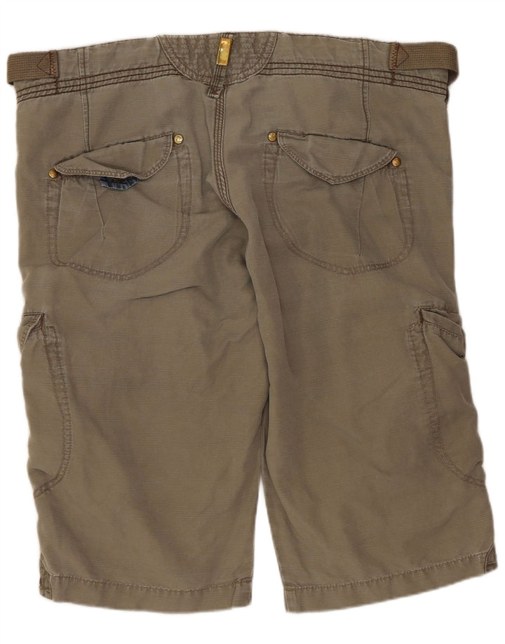 Pantaloncini cargo Lee Cenn da donna W34 grandi cotone kaki