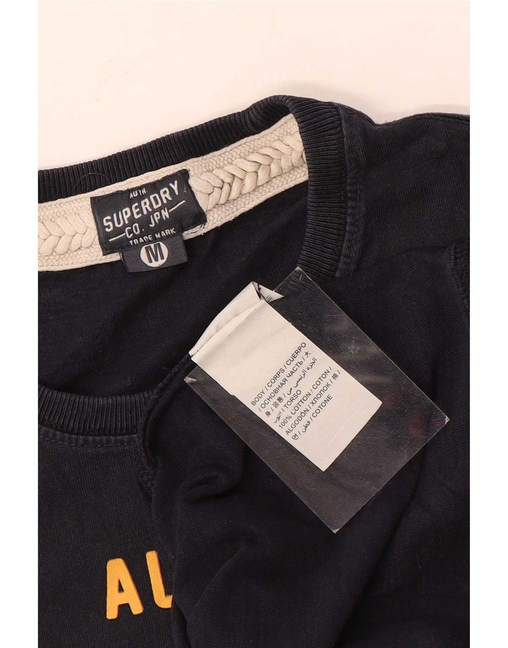 T-shirt grafica da uomo Superdry Top in cotone nero medio