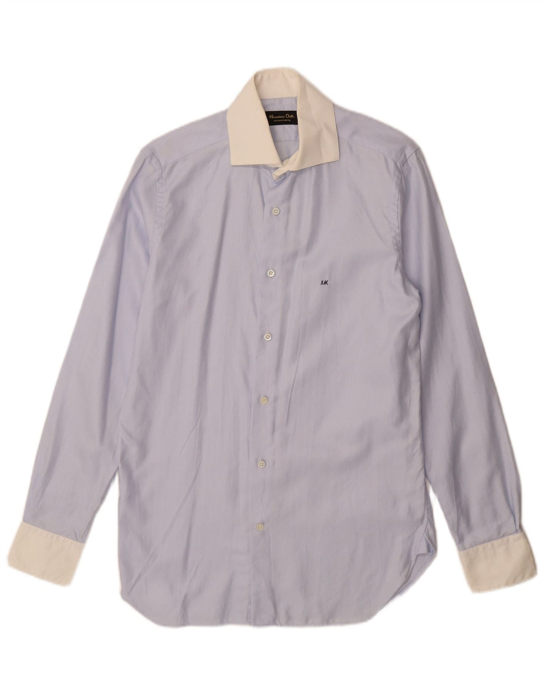 Camicia da uomo Massimo Dutti taglia 38 15 blu medio a spina di pesce