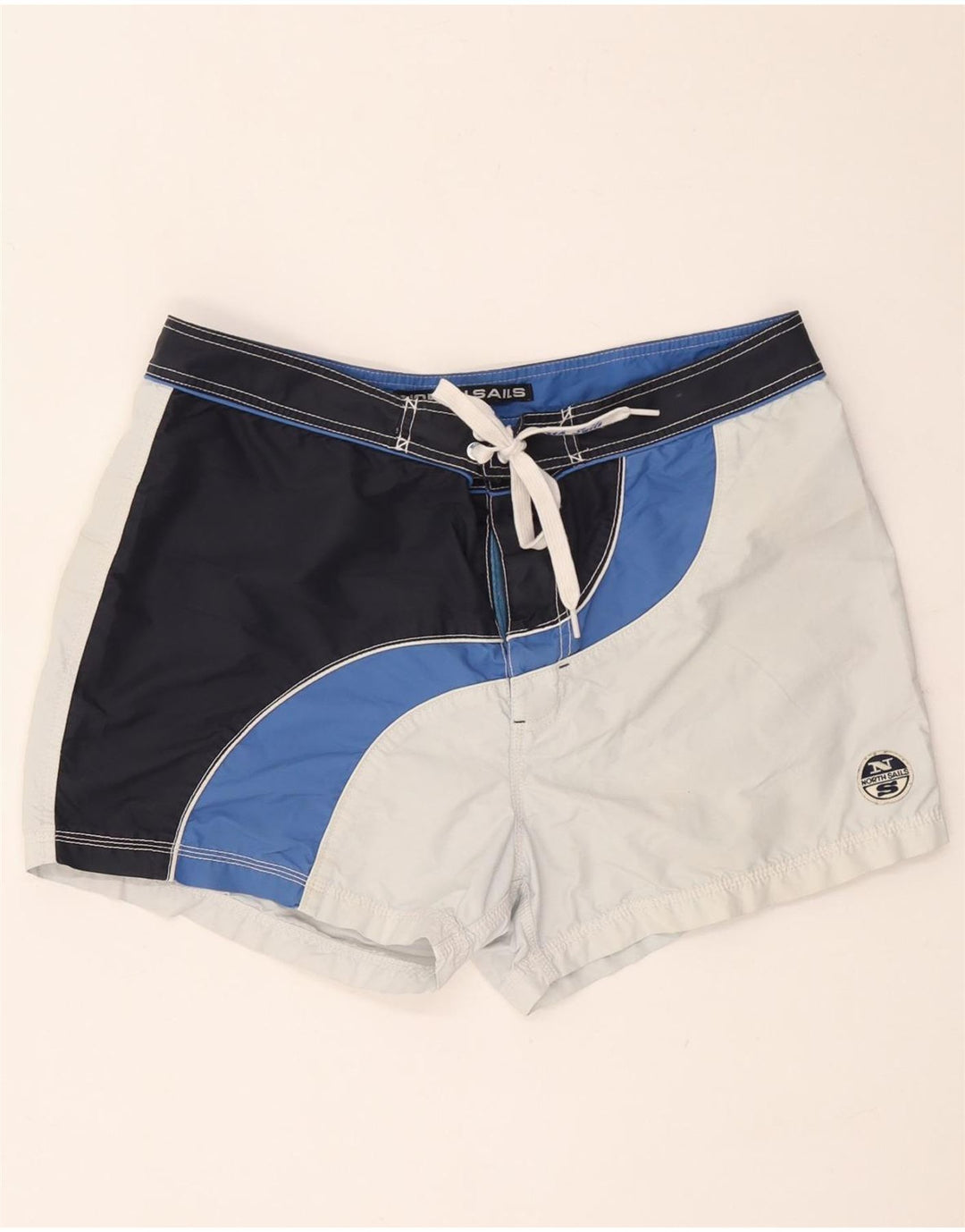 Pantaloncini da bagno da uomo North Sails Large blu color block in poliammide