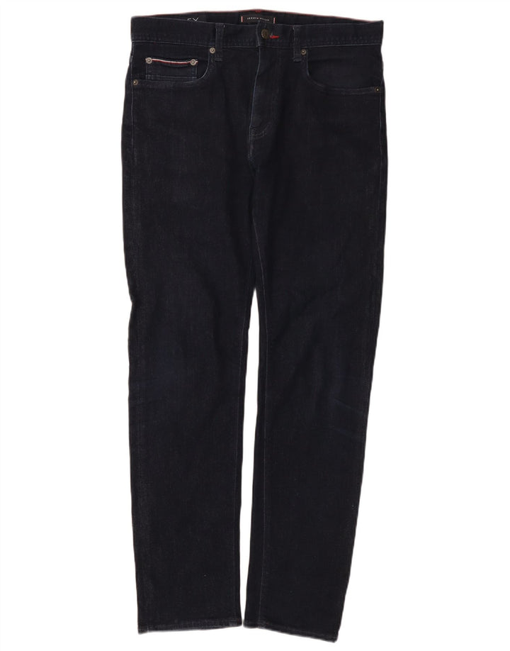 Tommy Hilfiger Uomo Bleecker Slim Jeans W32 L30 Blu Navy Cotone