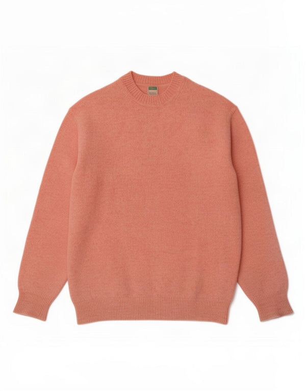 Maglione maglione girocollo da uomo Benetton grande rosa screziato