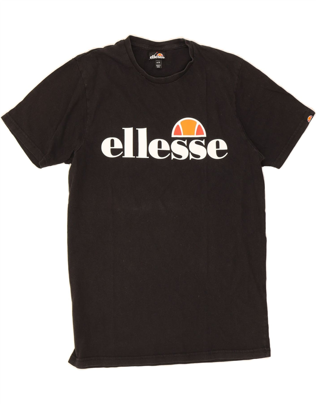 ELLESSE Mens Graphic T-Shirt Top Medium Black Cotton Vintage Ellesse and Second-Hand Ellesse from Messina Hembry 