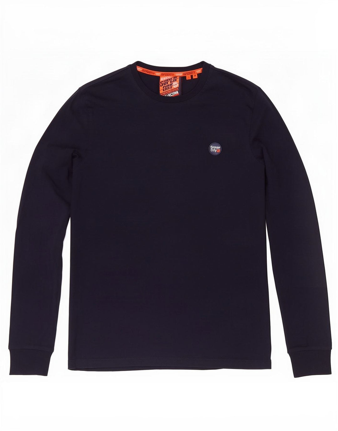 Top da uomo a maniche lunghe Superdry in cotone blu navy medio