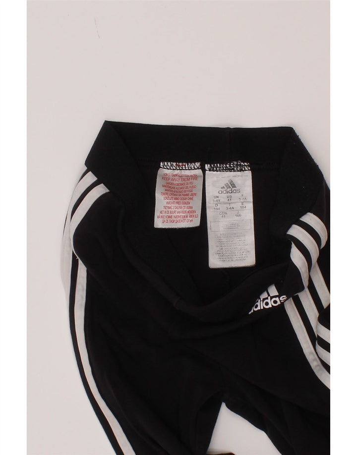 Leggings Adidas Bambina 3-4 Anni Cotone Nero