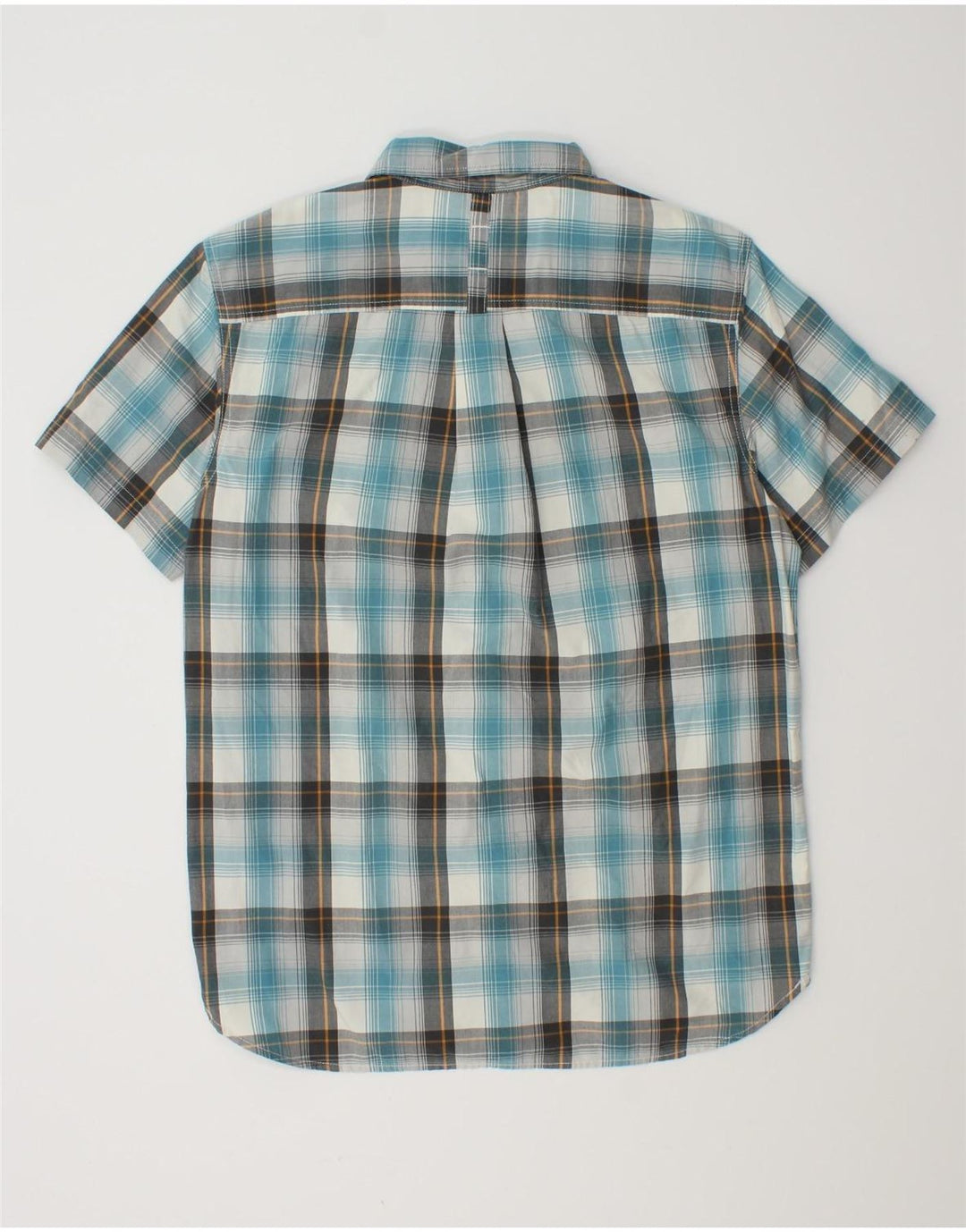Camicia a maniche corte da uomo The North Face in cotone a quadri blu medio