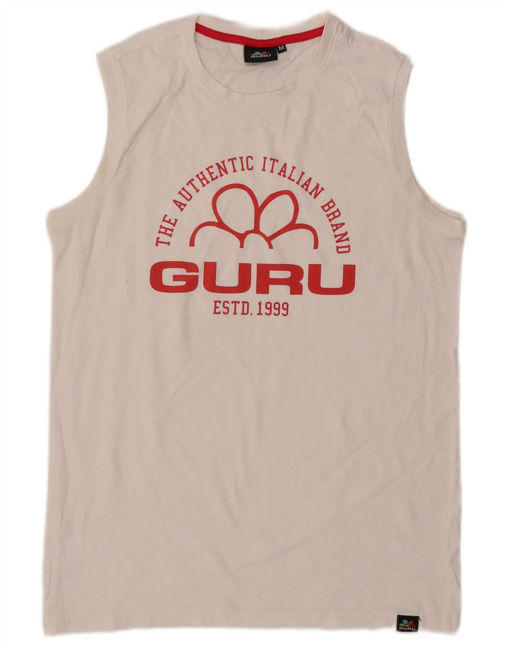 Canotta grafica da uomo Guru, colore bianco medio