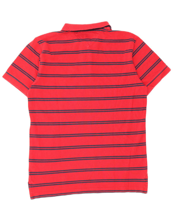 Polo da uomo Tommy Hilfiger grande in cotone a righe rosse