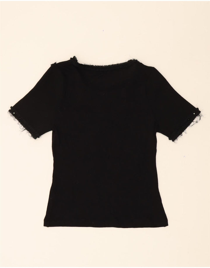 ZARA Womens Blouse Top UK 8 Small Black Vintage Zara and Second-Hand Zara from Messina Hembry 