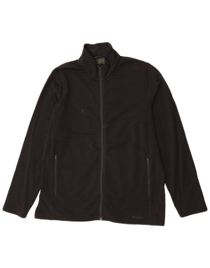 Giacca in pile da uomo Rohan UK 42 XL poliestere nero