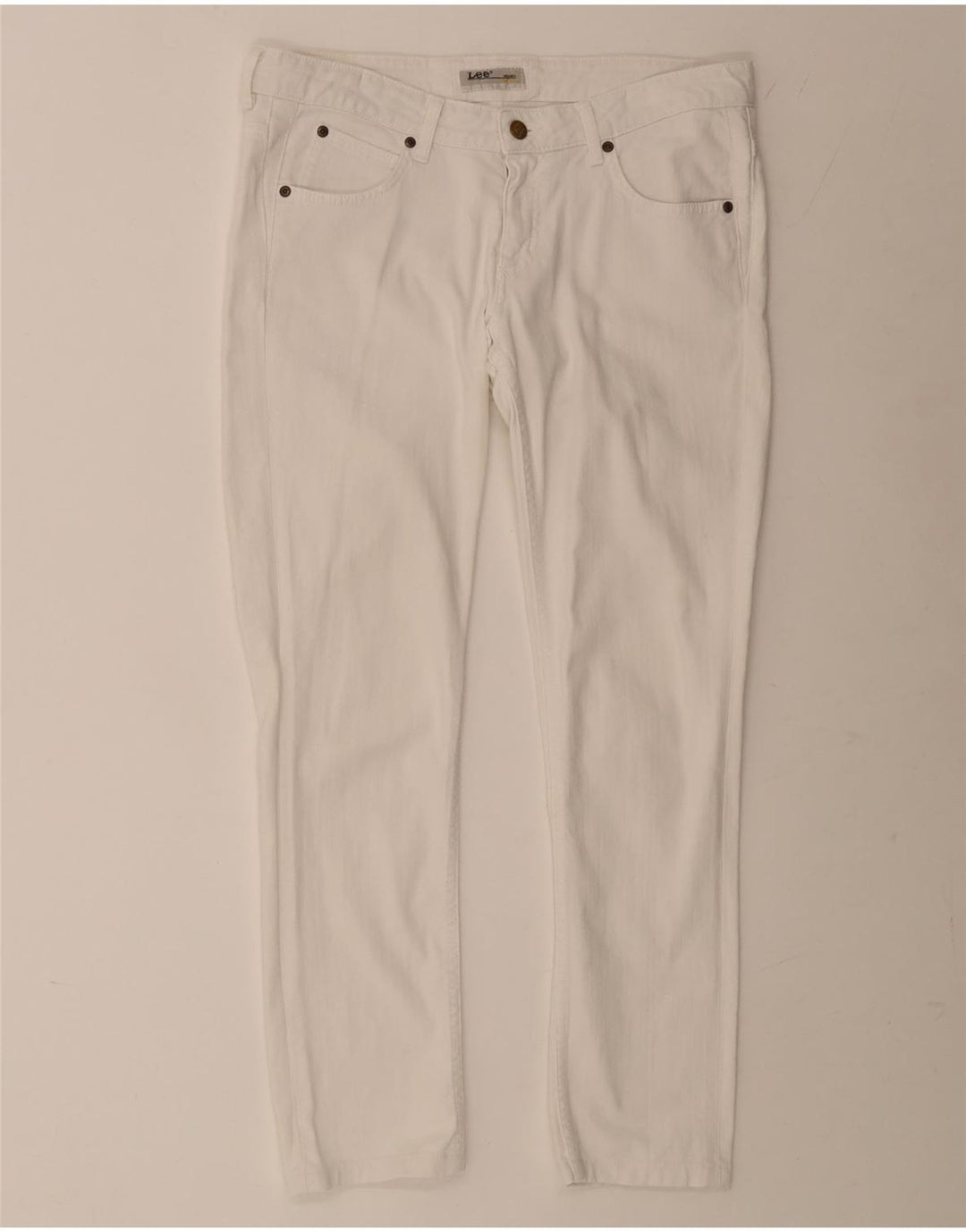 Jeans Lee Norma Slim da donna W30 L27 cotone bianco