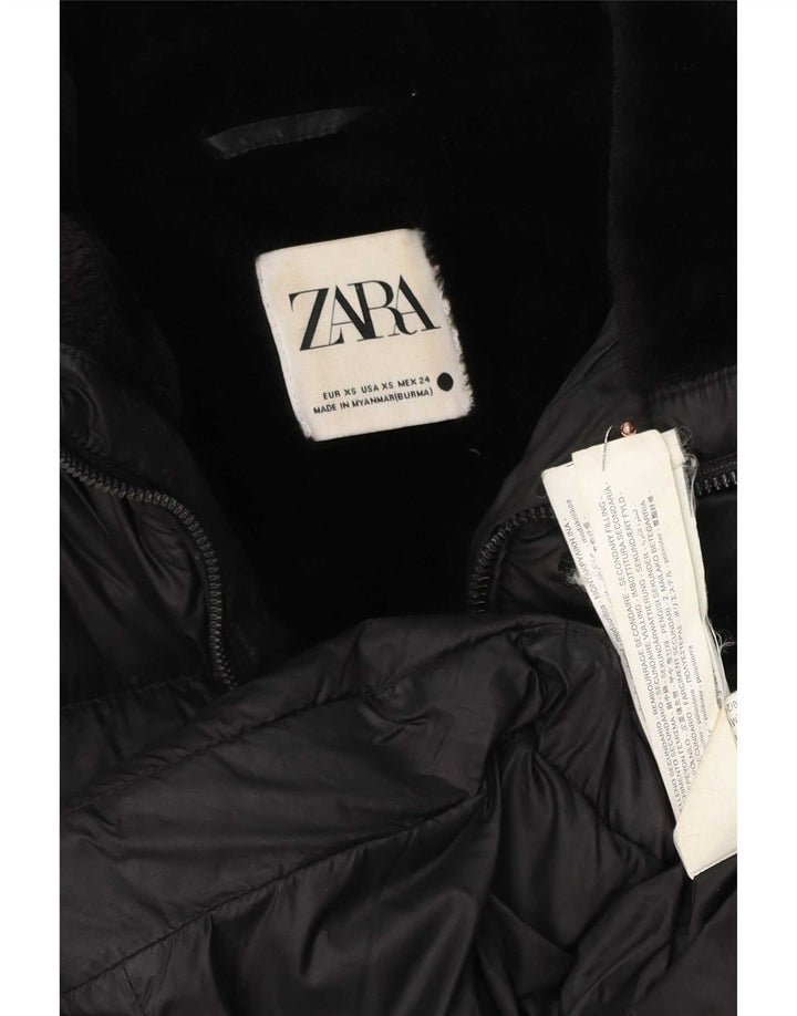 Giacca imbottita da donna Zara UK 6 XS poliestere nero