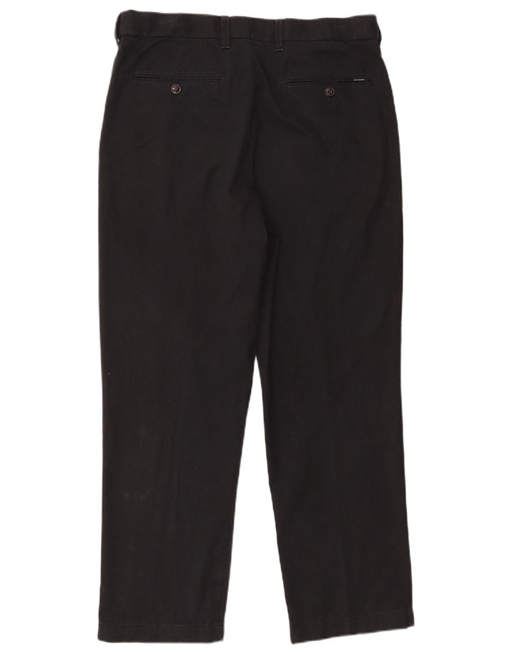 Pantaloni da abito dritti da uomo Marks & Spencer W34 L29 cotone nero